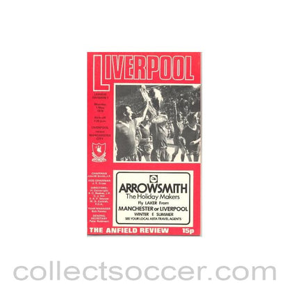 1978 - Liverpool v Manchester City official programme 01/05/1978