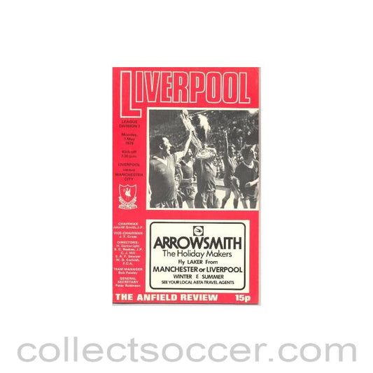 1978 - Liverpool v Manchester City official programme 01/05/1978