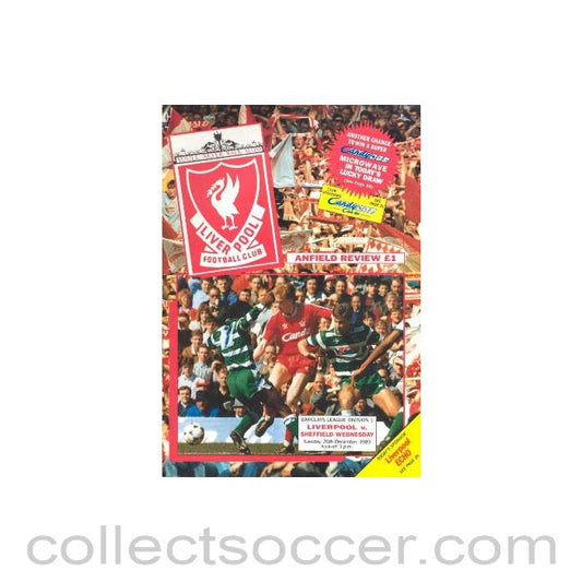 1989 - Liverpool v Sheffield Wednesday official programme 26/12/1989