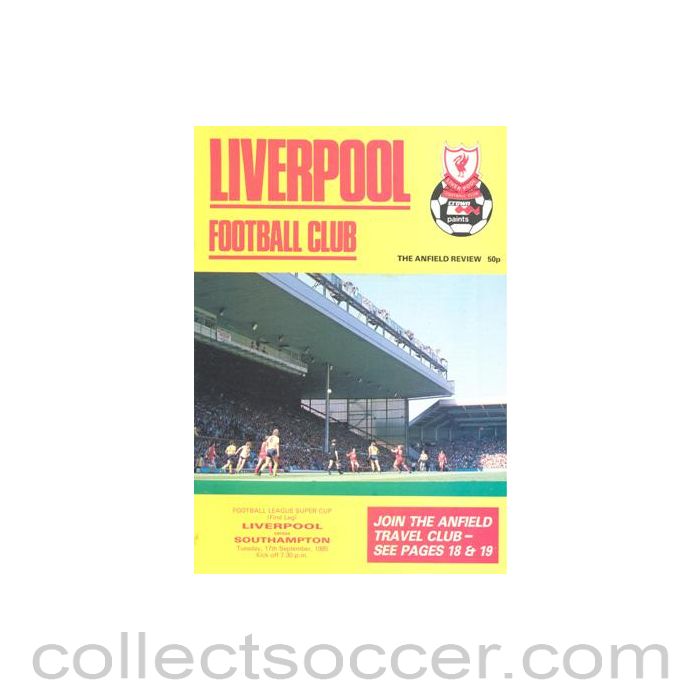 1985 - Liverpool v Southampton official programme 17/09/1985