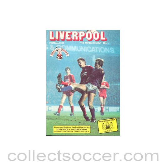 1987 - Liverpool v Southampton official programme 25/02/1987