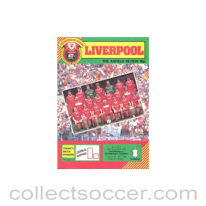 1984 - Liverpool v Stockport County official programme 09/10/1984