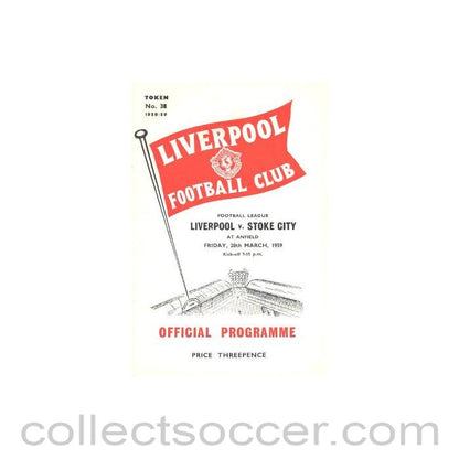 1959 - Liverpool v Stoke City official programme 20/03/1959