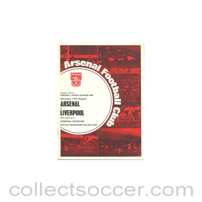 1968 - Arsenal v Liverpool official programme 17/08/1968