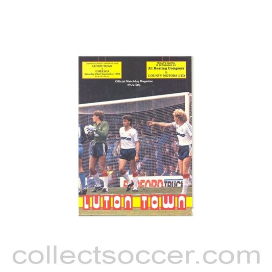 1984 - Luton Town v Chelsea official programme 22/09/1984