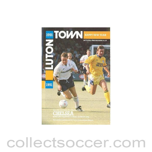 1990 - Luton Town v Chelsea official programme 29/12/1990
