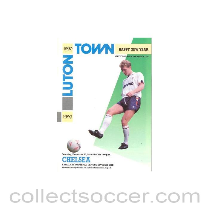 1989 - Luton Town vChelsea official programme 30/12/1989
