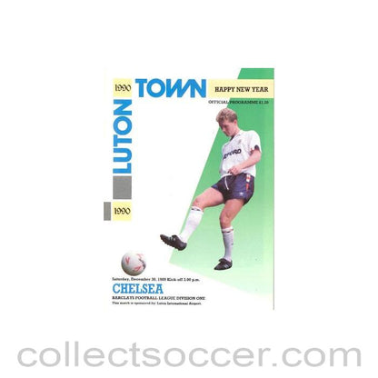 1989 - Luton Town vChelsea official programme 30/12/1989