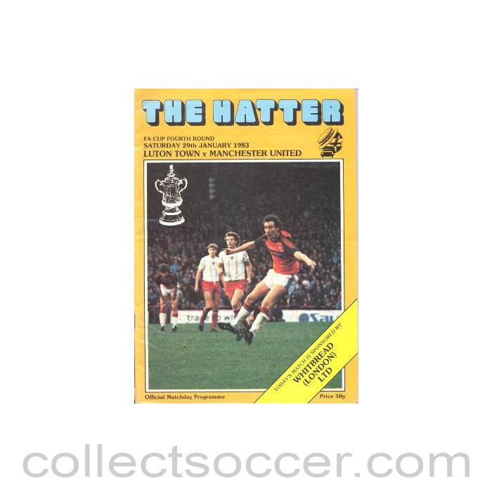 1983 - Luton Town v Manchester United programme 29/01/1983