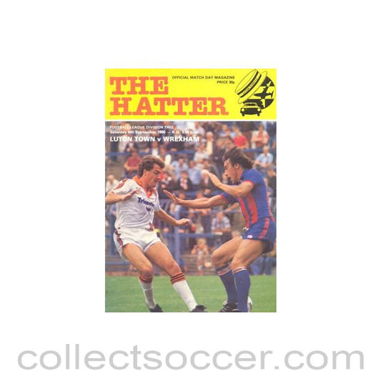 1980 - Luton Town v Wrexham official programme 06/09/1980 Football League
