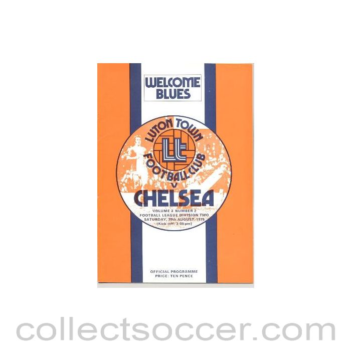 1975 - Luton Town v Chelsea official programme 30/08/1975