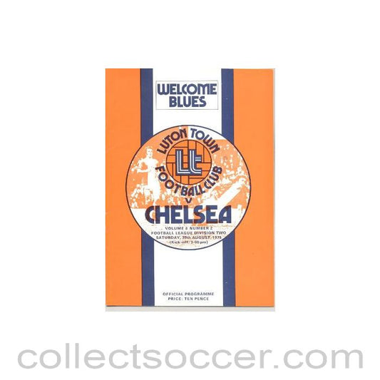1975 - Luton Town v Chelsea official programme 30/08/1975