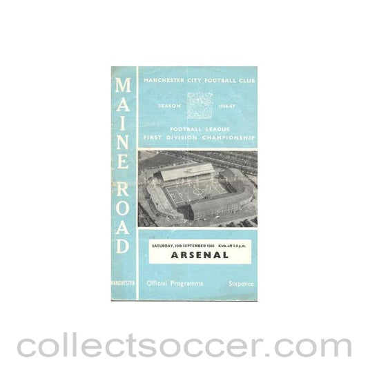 1966 - Manchester City v Tottenham Hotspur official programme 10/09/1966 Football League