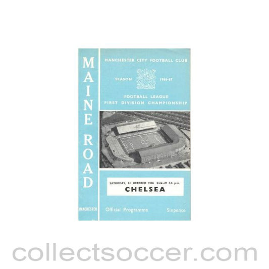 1966 - Manchester City vChelsea official programme 01/10/1966
