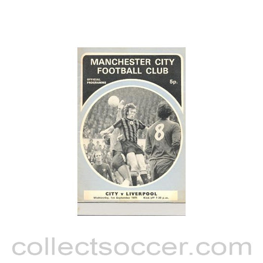 1971 - Manchester City v Liverpool official programme 01/09/1971