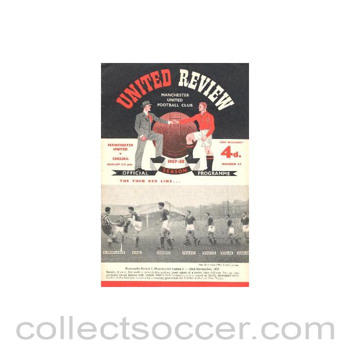 1957 - Manchester United v Chelsea official programme 14/12/1957