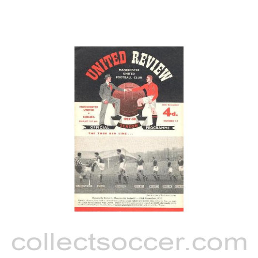 1957 - Manchester United v Chelsea official programme 14/12/1957