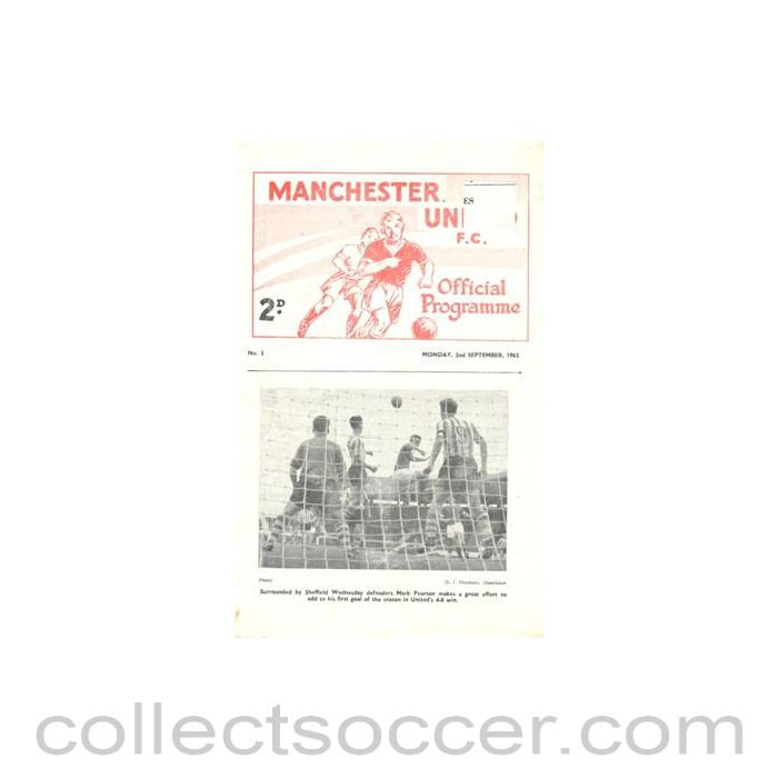1963 - Manchester United v Chesterfield Reserves official programme 02/09/1963