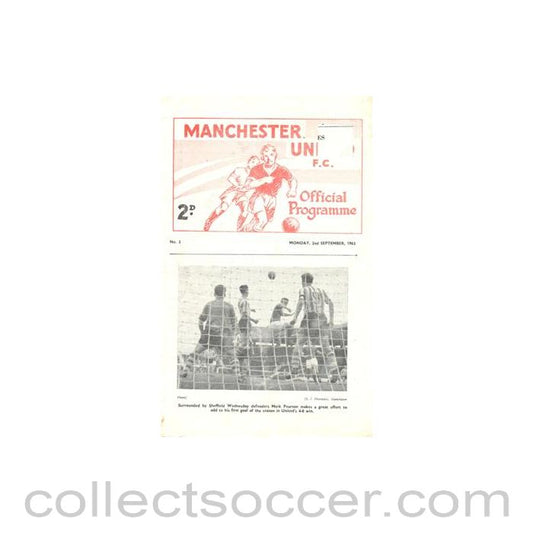 1963 - Manchester United v Chesterfield Reserves official programme 02/09/1963