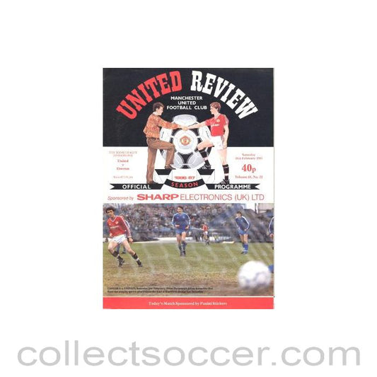1987 - Manchester United v Everton official programme 28/02/1987
