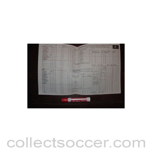 2004 - Manchester United v Milan 31/07/2004 handwritten teamsheet, Championsworld Series, in the USA