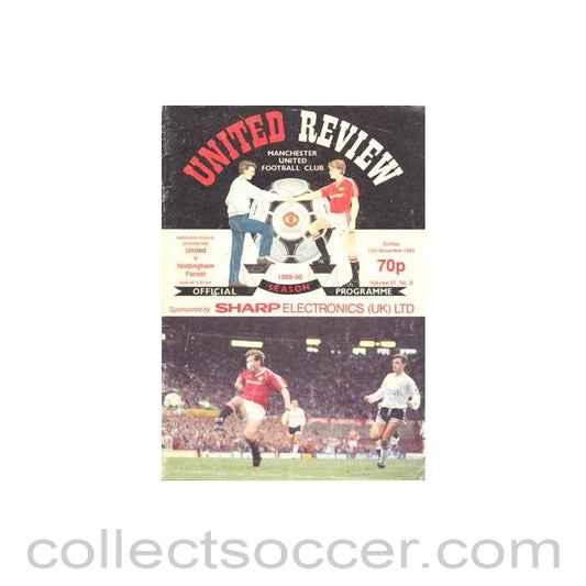 1989 - Manchester United v Nottingham Forest official programme 12/11/1989 Football League