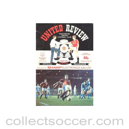 1989 - Manchester United v Nottingham Forest official programme 18/03/1989 F.A. Cup