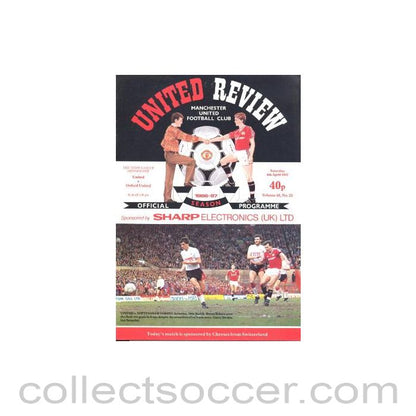 1987 - Manchester United v Oxford United official programme 04/04/1987