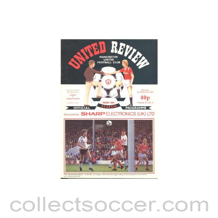 1985 - Manchester United v Oxford United official programme 07/09/1985