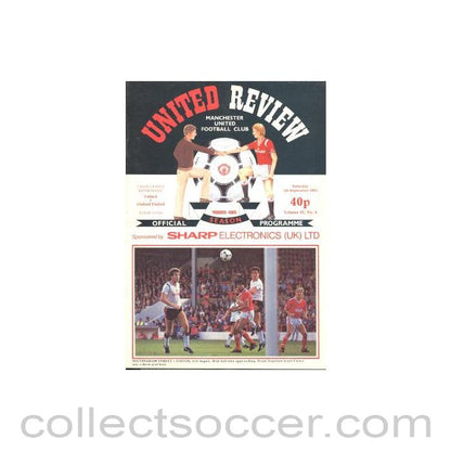 1985 - Manchester United v Oxford United official programme 07/09/1985