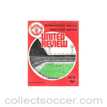 1973 - Manchester United v Sheffield United official programme 26/12/1973