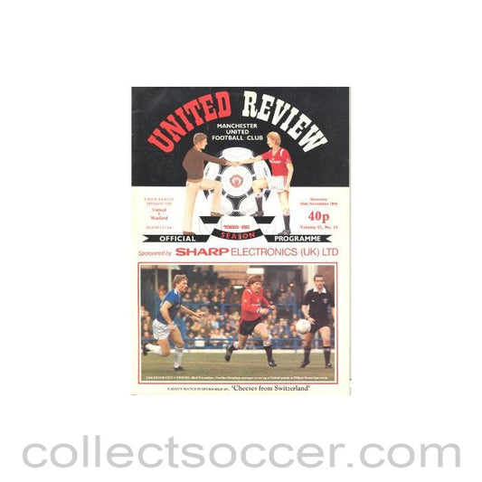 1985 - Manchester United v Watford official programme 30/11/1985