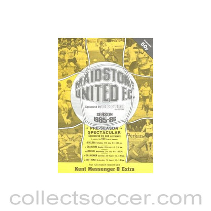 1985 - Maidstone vChelsea official programme 27/07/1985