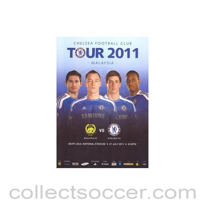 2011 - Chelsea Asia Tour July 2011 official programme Malaysia XI vChelsea 21/07/2011 VIP only issue Very Rare!