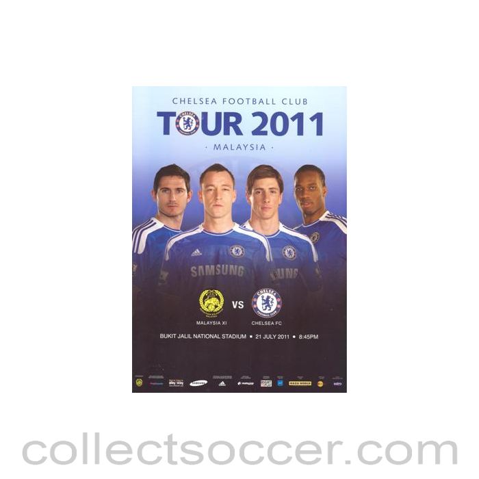 2011 - Chelsea Asia Tour July 2011 official programme Malaysia XI vChelsea 21/07/2011 VIP only issue Very Rare!