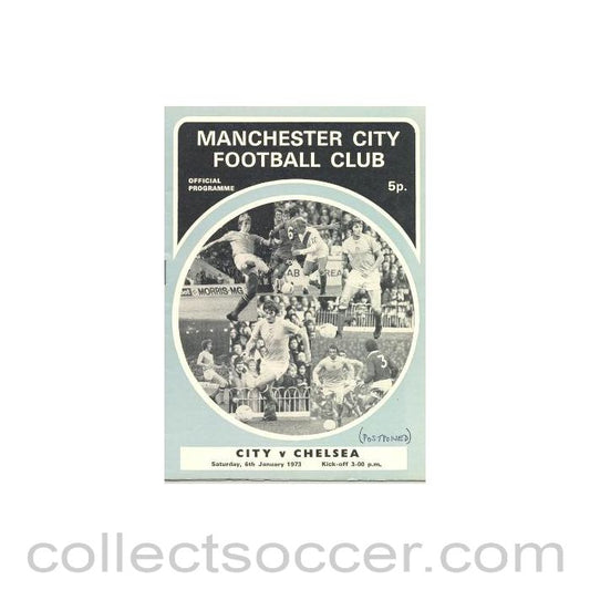1973 - Manchester City vChelsea official programme 06/01/1973