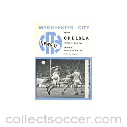 1969 - Manchester City vChelsea official programme 06/09/1969
