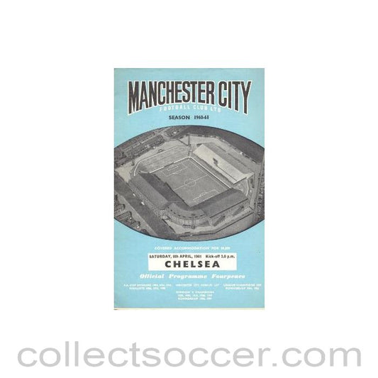 1961 - Manchester City v Chelsea official programme 08/04/1961