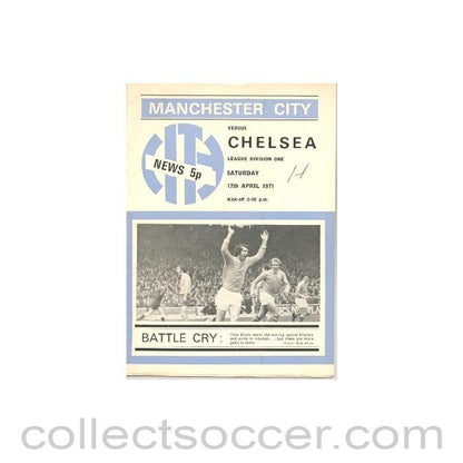 1971 - Manchester City vChelsea official programme 17/04/1971