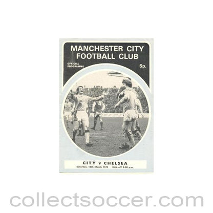 1972 - Manchester City vChelsea official programme 18/03/1972