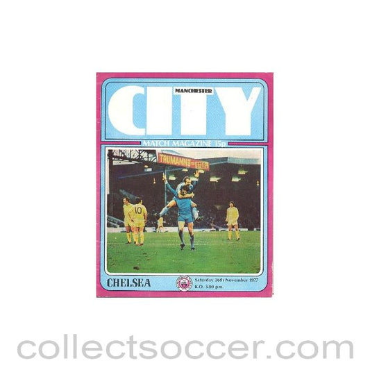 1977 - Manchester City vChelsea official programme 26/11/1977