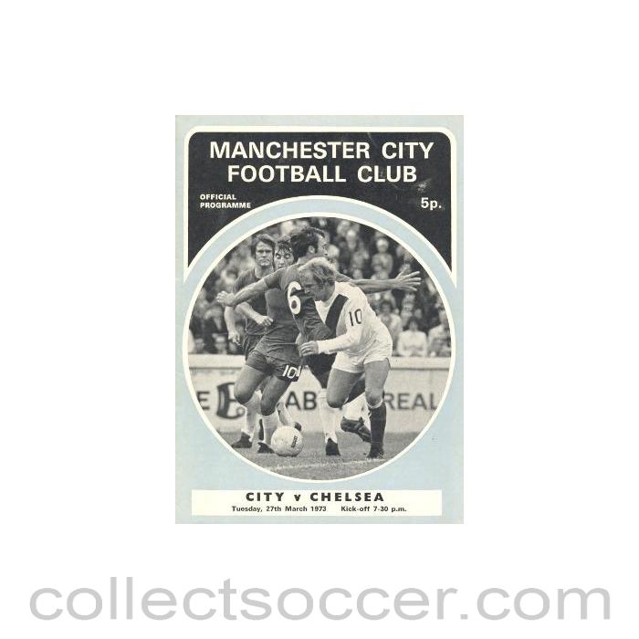 1973 - Manchester City vChelsea official programme 27/03/1973
