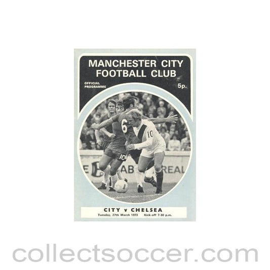 1973 - Manchester City vChelsea official programme 27/03/1973