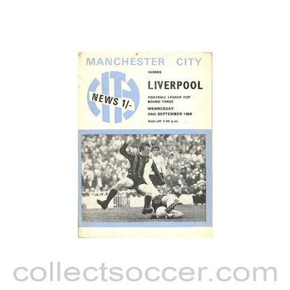 1969 - Manchester City v Liverpool official programme 24/09/1969