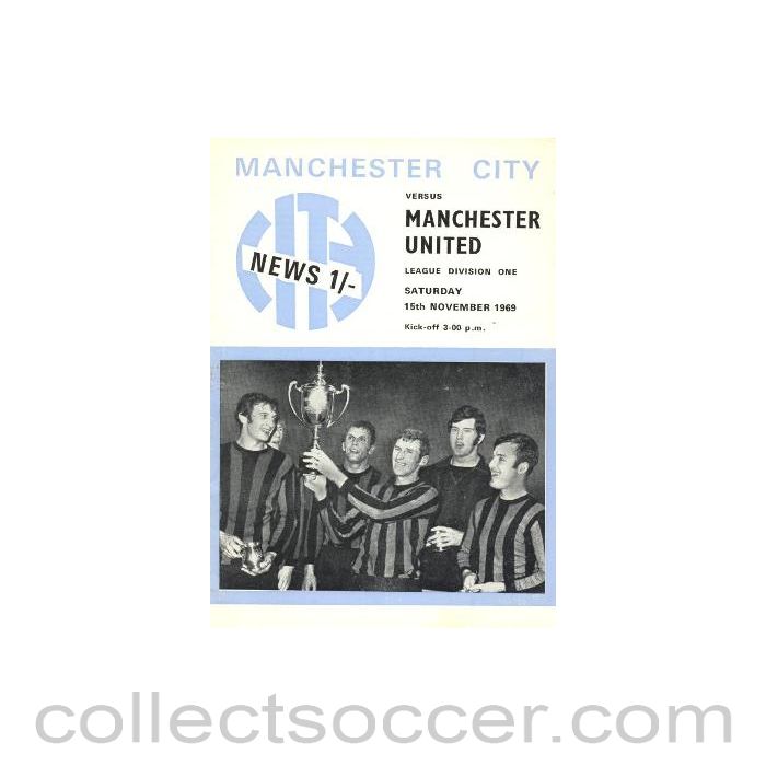 1969 - Manchester City v Manchester United official programme 15/11/1969