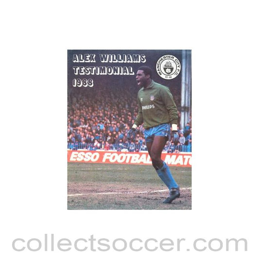 1988 - Manchester City Alex Williams testimonial match 1988