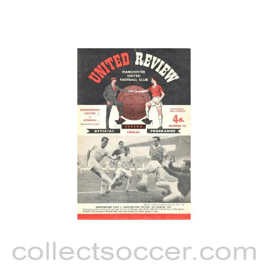 1961 - Manchester United v Arsenal official programme 18/03/1961
