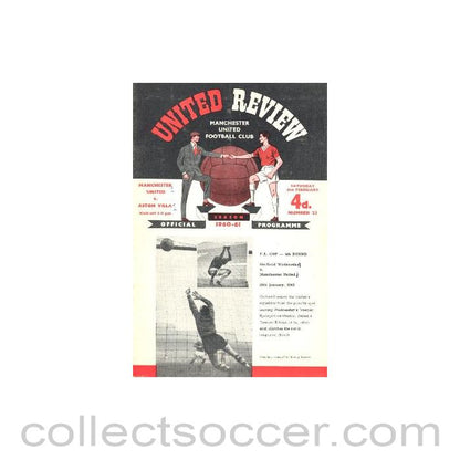 1961 - Manchester United v Aston Villa official programme 04/02/1961