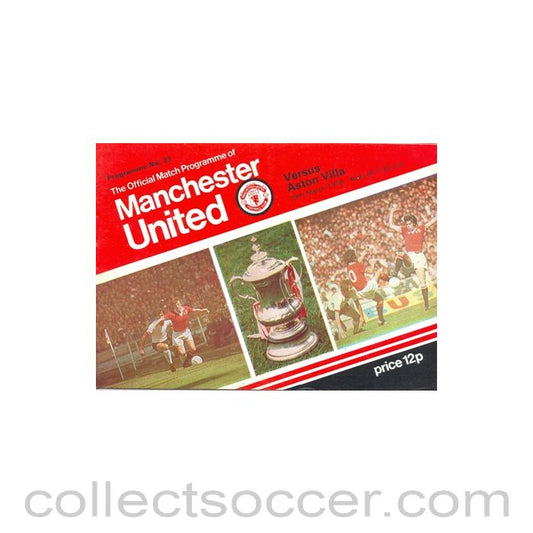 1978 - Manchester United v Aston Villa official programme 29/03/1978