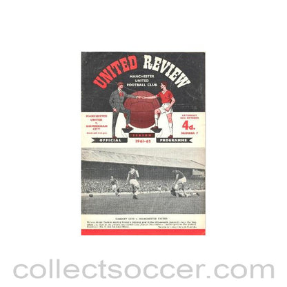 1961 - Manchester United v Birmingham City official programme14/10/1961